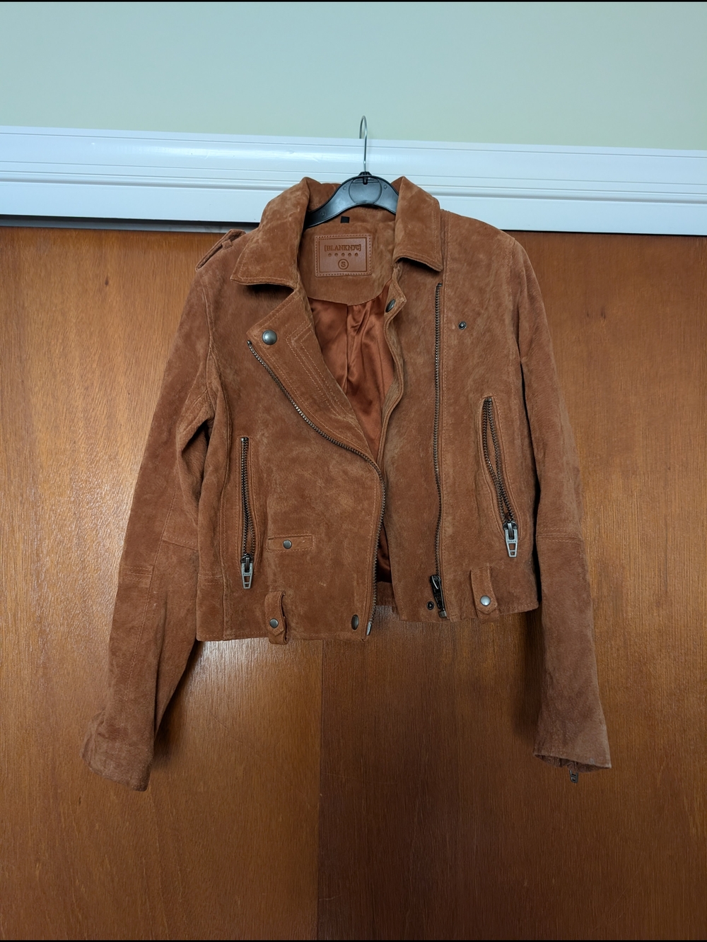 Blank NYC Chestnut Suede Moto Biker Jacket